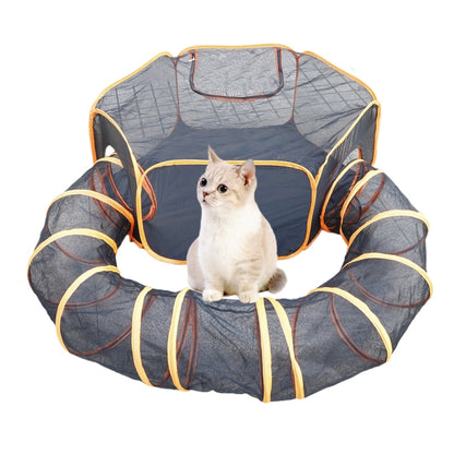 Cat Nest  HexagonTunnel + U-shaped Tunnel Combination Set Folding Pet House, HexagonTunnel + U-shaped