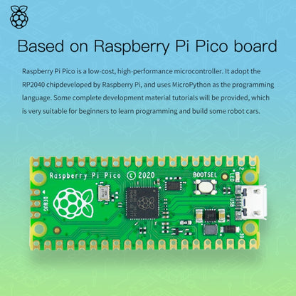 Yahboom Python Programming Smart Car Development Board Kit For Raspberry Pi Pico, Pico Robot
