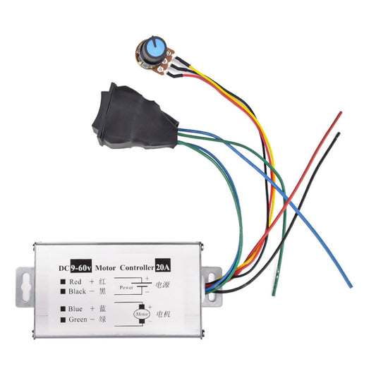 20A Forward And Reverse DC Speed Regulator 9-60V Pulse Wide Motor Driver PWM Control Board, Speed Regulator