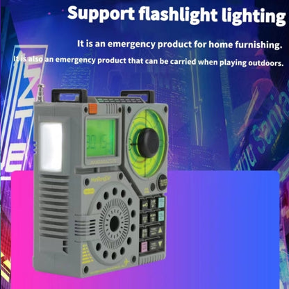 HanRongda HRD-A320 High Performance Multi-band Bluetooth Card Flashlight Lighting SOS Alert Radio, HRD-A320