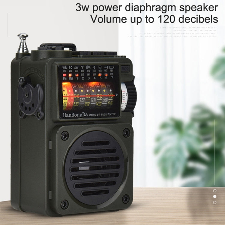 HanRongda HRD-700 Full Band Bluetooth MP3 Play Radio Station Memory Mechanical Tuning Radio, HRD-700