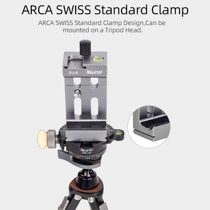 XILETU XJ-8 Aluminum Alloy Camera Head Tripod Mobile Phone Clip