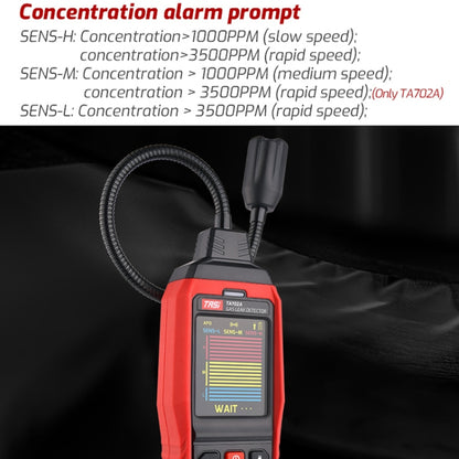 Cumbelo Gas Detector Portable Gas Testing Instrument Natural Gas Discovery Detective, TASI TA702A Simulation Bar Display, TASI TA702B Simulation Bar+Digital Display
