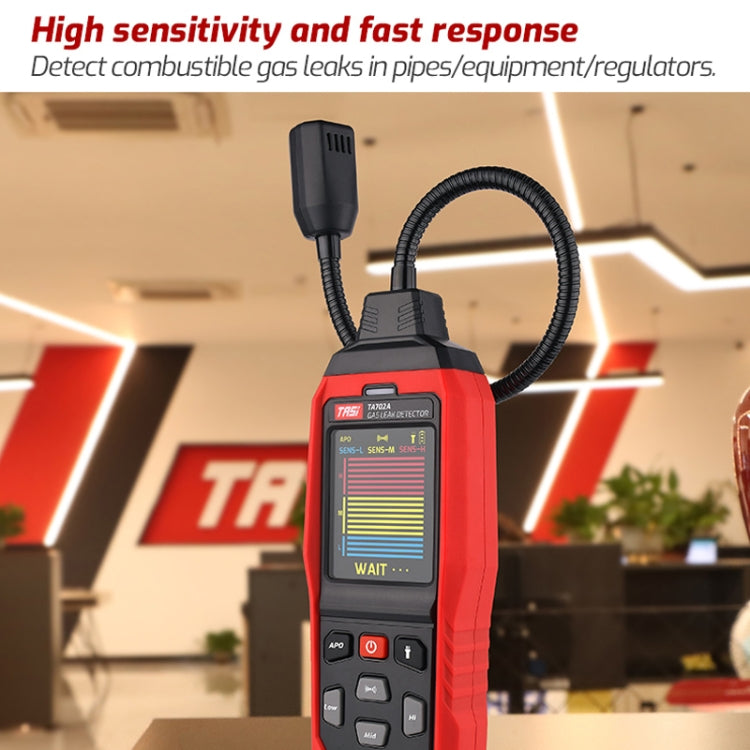 Cumbelo Gas Detector Portable Gas Testing Instrument Natural Gas Discovery Detective, TASI TA702A Simulation Bar Display, TASI TA702B Simulation Bar+Digital Display