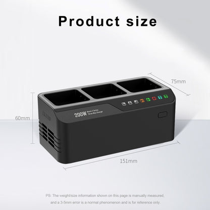 For DJI Mavic 3 Series LKTOP 200W 3-Channel Battery Charger, US Plug, EU Plug