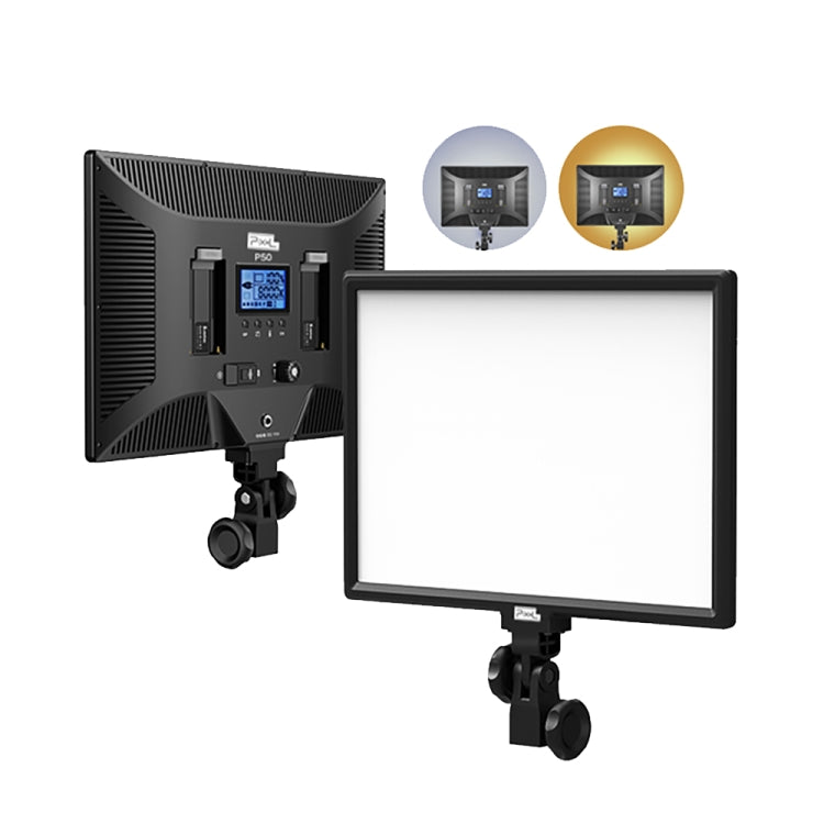 Pixel P50 Dual Color Temperature Flat Panel Fill Light 45W Soft Outdoor Shooting Fill Light For Straight Photography, Lamp+US Plug Adapter, Lamp+EU Plug Adapter, Lamp+UK Plug Adapter, Lamp+AU Plug Adapter