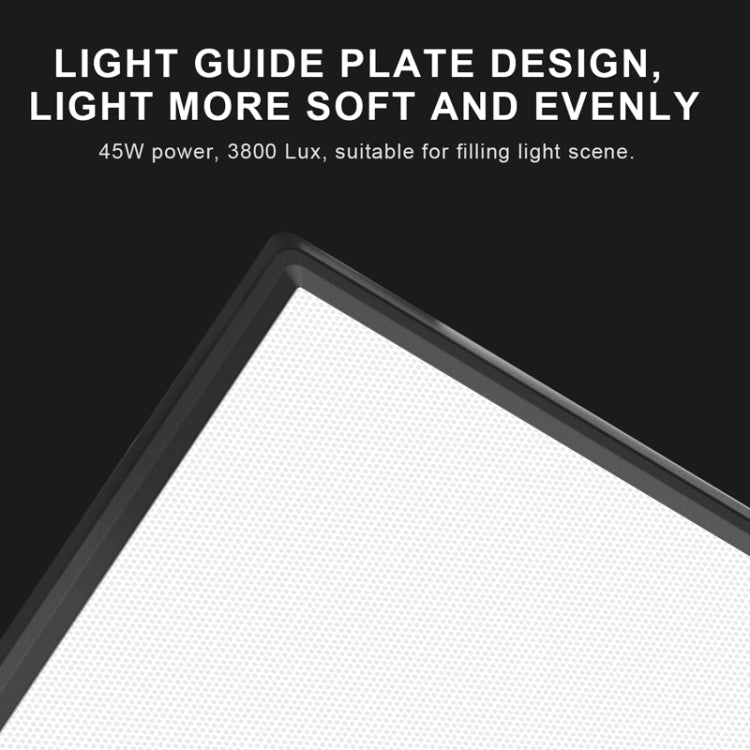Pixel P50 Dual Color Temperature Flat Panel Fill Light 45W Soft Outdoor Shooting Fill Light For Straight Photography, Lamp+US Plug Adapter, Lamp+EU Plug Adapter, Lamp+UK Plug Adapter, Lamp+AU Plug Adapter