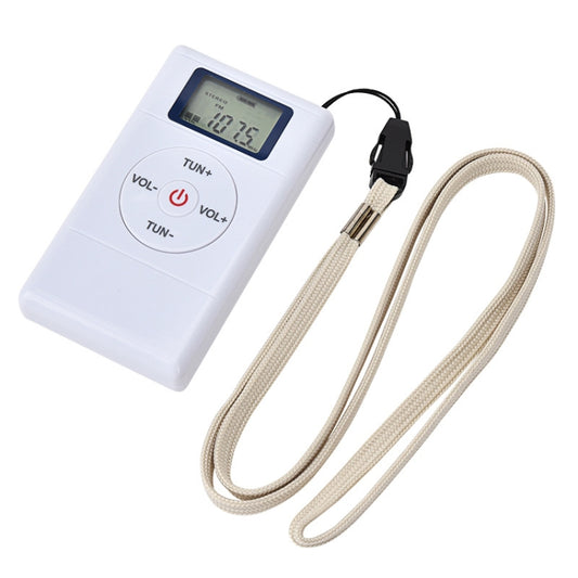 HanRongda HRD-109 Portable Mini FM Radio Conference Receiver, HRD-109 White