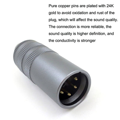 Amplifier Balance Female Headphone Adapter, 4 Core XLR to 2.5mm, 4 Core XLR to 3.5mm, 4 Core XLR to 4.4mm
