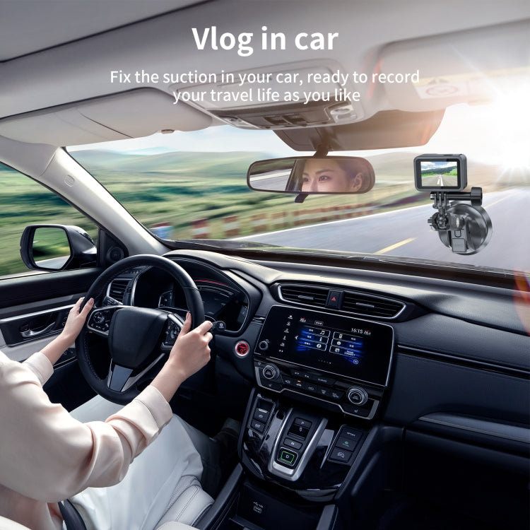 TELESIN Car Action Camera Holder Suction Cup 360 Degree Adjustable, TELESIN  Single