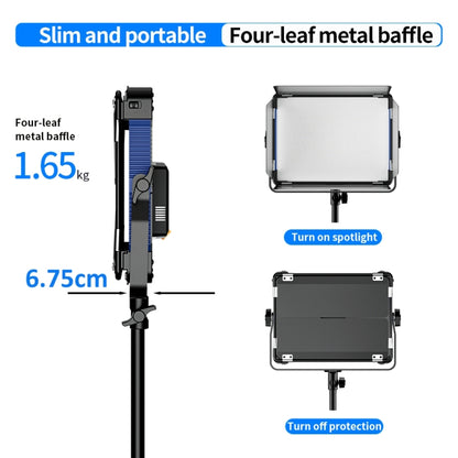 Pixel P80 60W 2600-10000K 542 LEDs Photography Fill Light Support Mobile APP Remote Control, A Set+US Plug Adapter, A Set+EU Plug Adapter, A Set+UK Plug Adapter, A Set+AU Plug Adapter