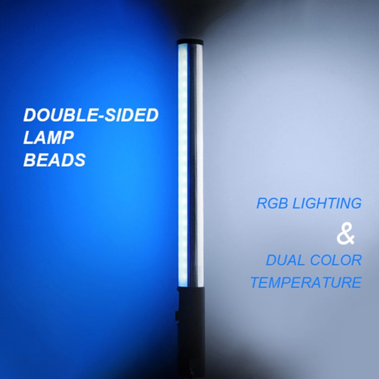 Pixel S24 RGB Fill Light Rod Handheld Portable Color Icelet Outdoor Videos Live Broadcast Studio Camera Stick Lamp, Standard Set+US Plug Adapter, Standard Set+EU Plug Adapter, Standard Set+UK Plug Adapter, Standard Set+AU Plug Adapter