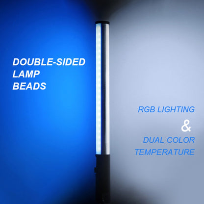Pixel S24 RGB Fill Light Rod Handheld Portable Color Icelet Outdoor Videos Live Broadcast Studio Camera Stick Lamp, Standard Set+US Plug Adapter, Standard Set+EU Plug Adapter, Standard Set+UK Plug Adapter, Standard Set+AU Plug Adapter
