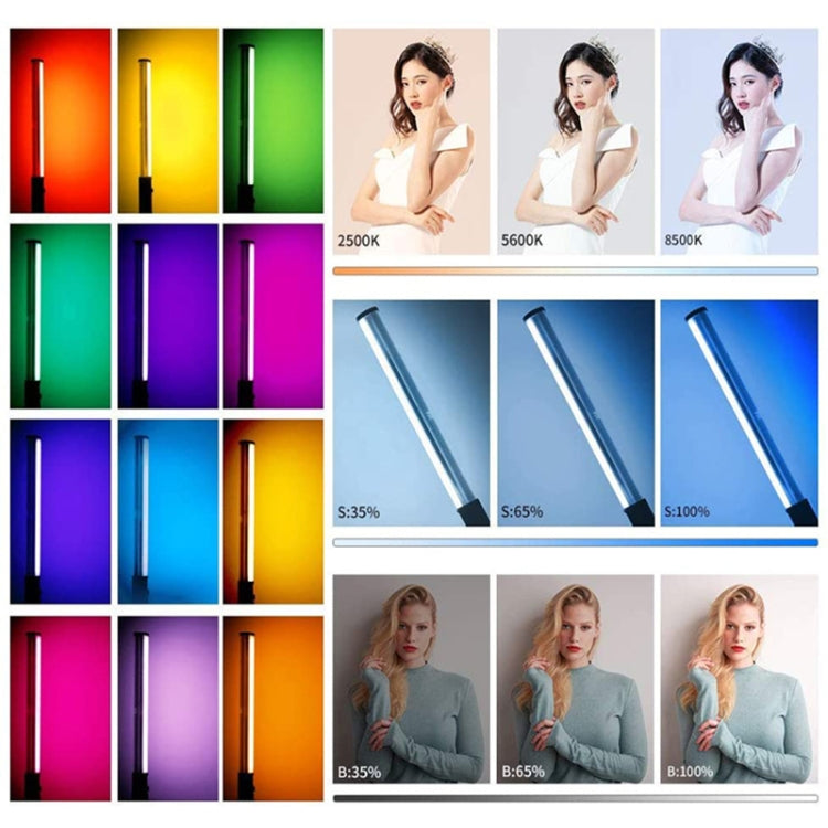 Pixel S24 RGB Fill Light Rod Handheld Portable Color Icelet Outdoor Videos Live Broadcast Studio Camera Stick Lamp, Standard Set+US Plug Adapter, Standard Set+EU Plug Adapter, Standard Set+UK Plug Adapter, Standard Set+AU Plug Adapter