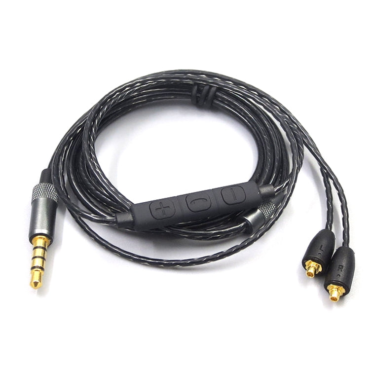 For Shure MMCX / SE215 / SE535 / SE846 / UE900 Volume Adjustment Headphone Cable, 1.2m