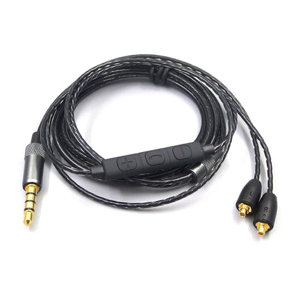 For Shure MMCX / SE215 / SE535 / SE846 / UE900 Volume Adjustment Headphone Cable, 1.2m