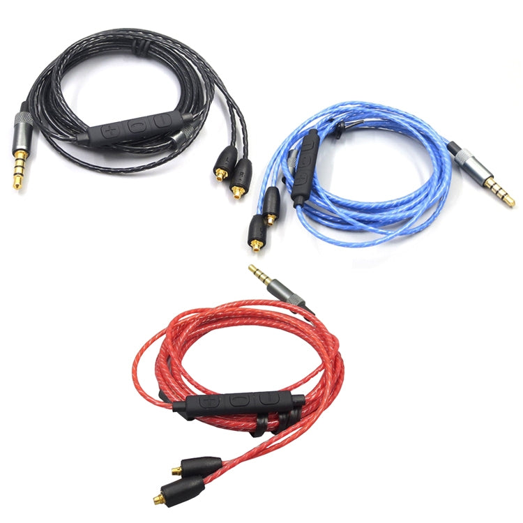 For Shure MMCX / SE215 / SE535 / SE846 / UE900 Volume Adjustment Headphone Cable, 1.2m