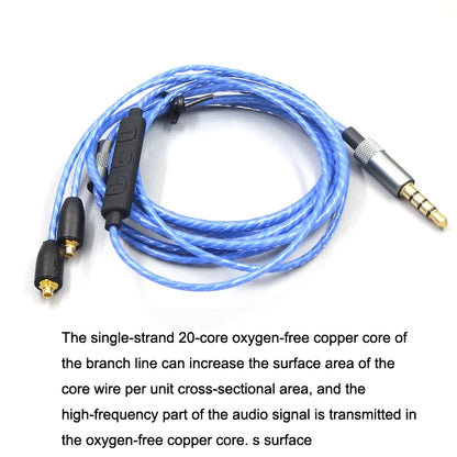 For Shure MMCX / SE215 / SE535 / SE846 / UE900 Volume Adjustment Headphone Cable, 1.2m