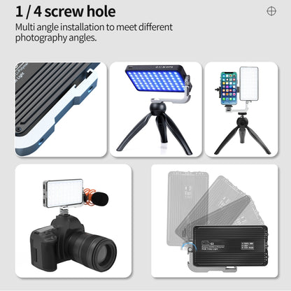 Pixel G3 Flat Panel RGB Fill Light Handheld Photography Camera Dimmable Desktop Mini Pocket Lamp