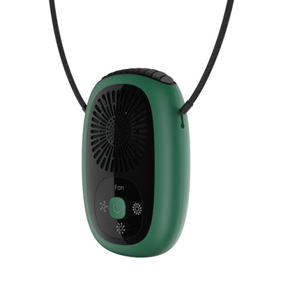 Leafless Hanging Neck Fan Mini Handheld Fan USB Rechargeable Fan, Without Negative Ions White, Without Negative Ions Green, With Negative Ions White, With Negative Ions Green