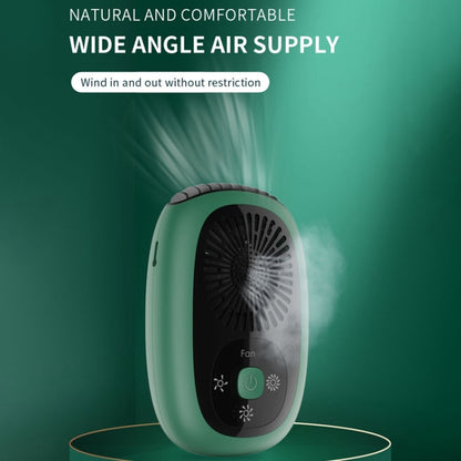 Leafless Hanging Neck Fan Mini Handheld Fan USB Rechargeable Fan, Without Negative Ions White, Without Negative Ions Green, With Negative Ions White, With Negative Ions Green