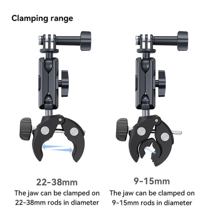 TELESIN Plastic Crab Claw Handlebar Tube Clamp For Sports Camera Mobile Phones, Plastic
