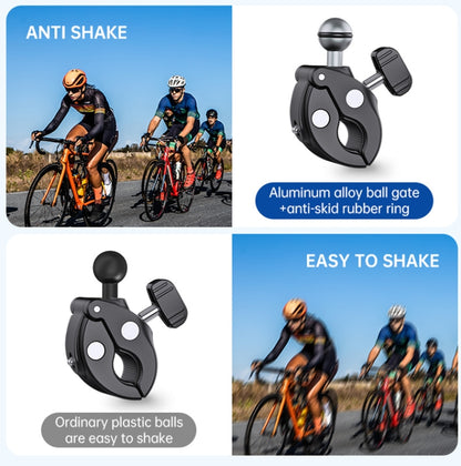 TELESIN Plastic Crab Claw Handlebar Tube Clamp For Sports Camera Mobile Phones, Plastic