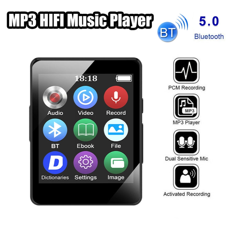 MP3 Music Player Bluetooth 5.0 Ebook Recorder MP4 Walkman, 8GB, 16GB, 32GB