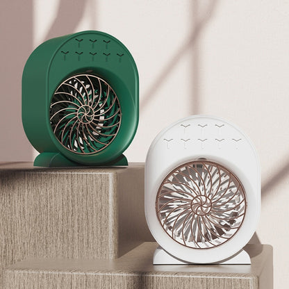 USB Spray Humidification Air Conditioning Fan Small Portable Desktop Air Cooler, Plug-in (White), Plug-in (Green), Charging (White), Charging (Green)