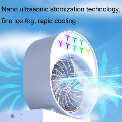 USB Spray Humidification Air Conditioning Fan Small Portable Desktop Air Cooler, Plug-in (White), Plug-in (Green), Charging (White), Charging (Green)