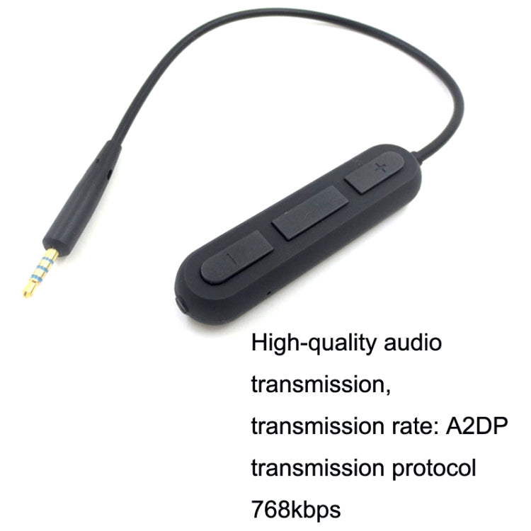 For BOSE QC25 / OE2 / QC35 / AKG / Y50 / Y40 Headphones Bluetooth Cable, ZS0012 Black