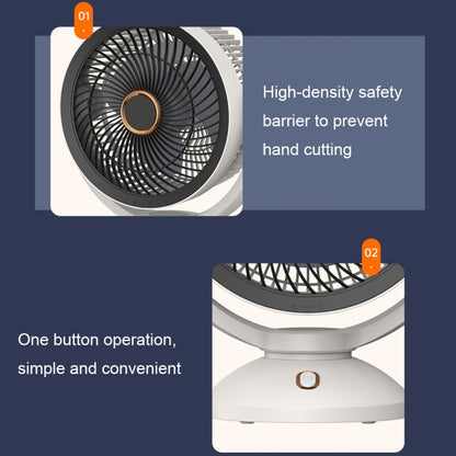 Desktop Air Circulation Upright Night Light Fan Household Rotatable Turbo Fan, Plug-in Model, Charging Model