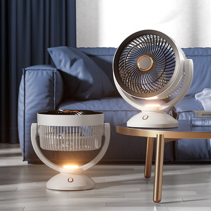 Desktop Air Circulation Upright Night Light Fan Household Rotatable Turbo Fan, Plug-in Model, Charging Model