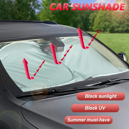Car Double Circle Sun Visor Heat Insulation Sun Protection Sun Block, 150x80cm, 150x85cm, 160x86cm, 167x95cm, 190x90cm
