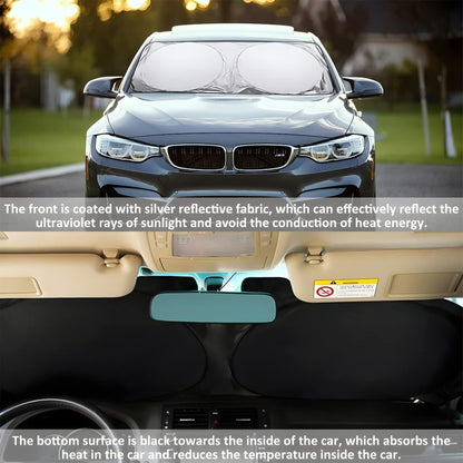 Car Double Circle Sun Visor Heat Insulation Sun Protection Sun Block, 150x80cm, 150x85cm, 160x86cm, 167x95cm, 190x90cm