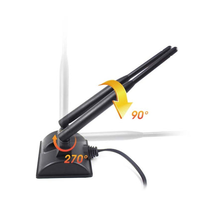 2.4GHz 5GHz 6DBI Magnetic Suction WiFi Antenna PCI-E WiFi Network Card, 6DBI