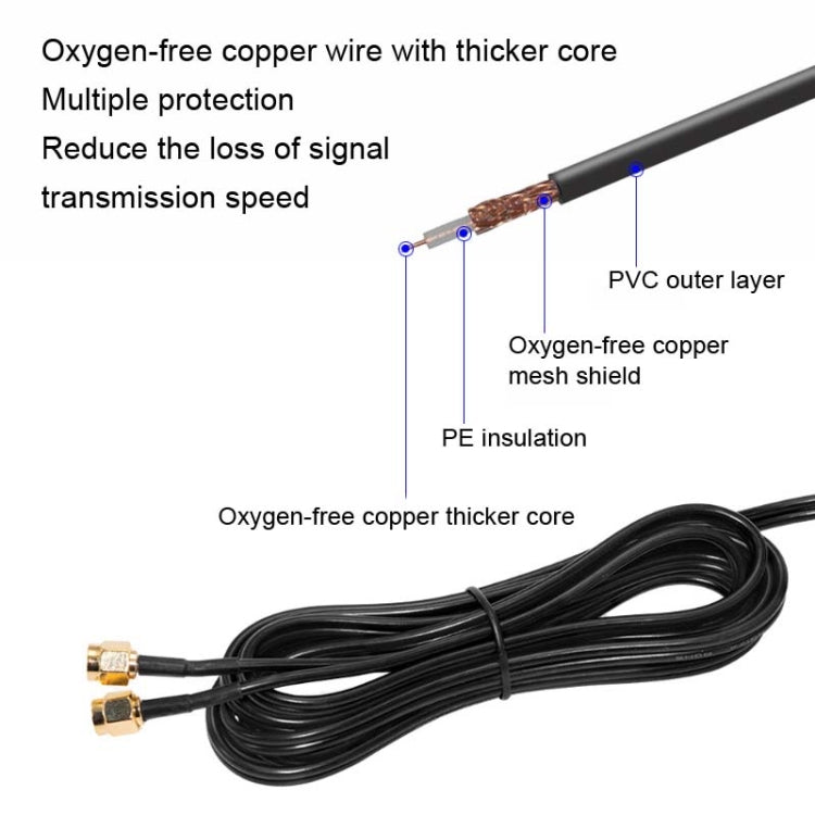 2.4GHz 5GHz 6DBI Magnetic Suction WiFi Antenna PCI-E WiFi Network Card, 6DBI