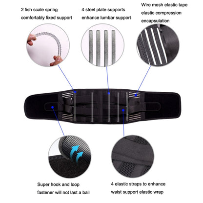 Elastic Double Compression Waist Support Fitness Mesh Breathable Sports Weightlifting Belt, S, M, L, XL, XXL
