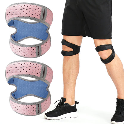 Summer Pressurized Shock-absorbing Patella Belt Wear-resistant Silicone Outdoor Cycling Basketball Protective Gear, 1pcs Blue, 1pcs Pink, 2pcs Blue, 2pcs Pink