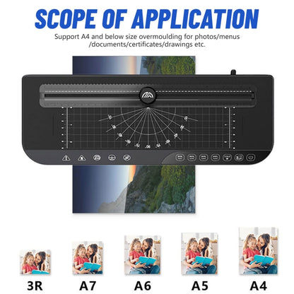 FN338 A4/A5/A6 Photo Laminator With 4 Levels Of Thickness Optional Preheating Alarm, FN338