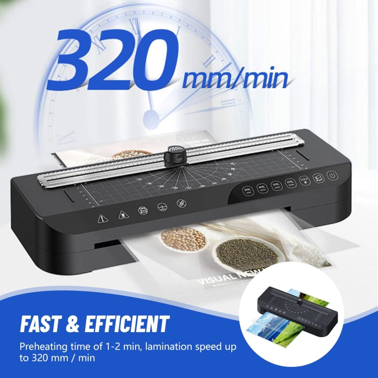 FN338 A4/A5/A6 Photo Laminator With 4 Levels Of Thickness Optional Preheating Alarm, FN338