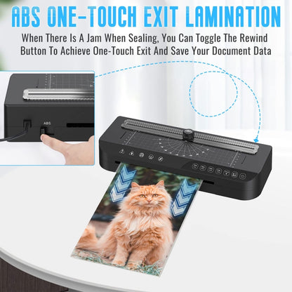 FN338 A4/A5/A6 Photo Laminator With 4 Levels Of Thickness Optional Preheating Alarm, FN338