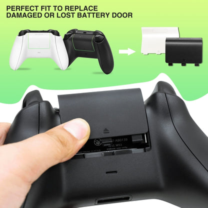 For Xbox One 5pcs Wireless Controller Battery Cover Replacement Battery Doors, Red, Black