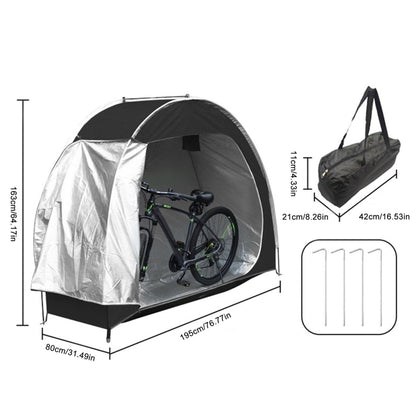 Outdoor Waterproof Bicycle Storage Shed Oxford 210D Heavy Duty Bike Tent, Army Green, Black