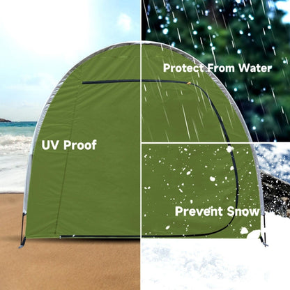 Outdoor Waterproof Bicycle Storage Shed Oxford 210D Heavy Duty Bike Tent, Army Green, Black