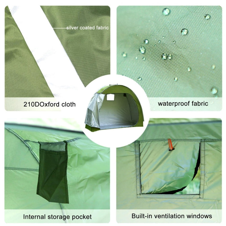 Outdoor Waterproof Bicycle Storage Shed Oxford 210D Heavy Duty Bike Tent, Army Green, Black