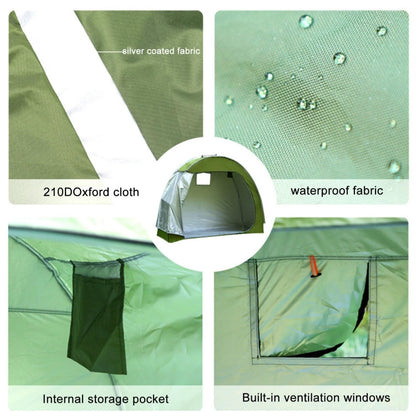 Outdoor Waterproof Bicycle Storage Shed Oxford 210D Heavy Duty Bike Tent, Army Green, Black