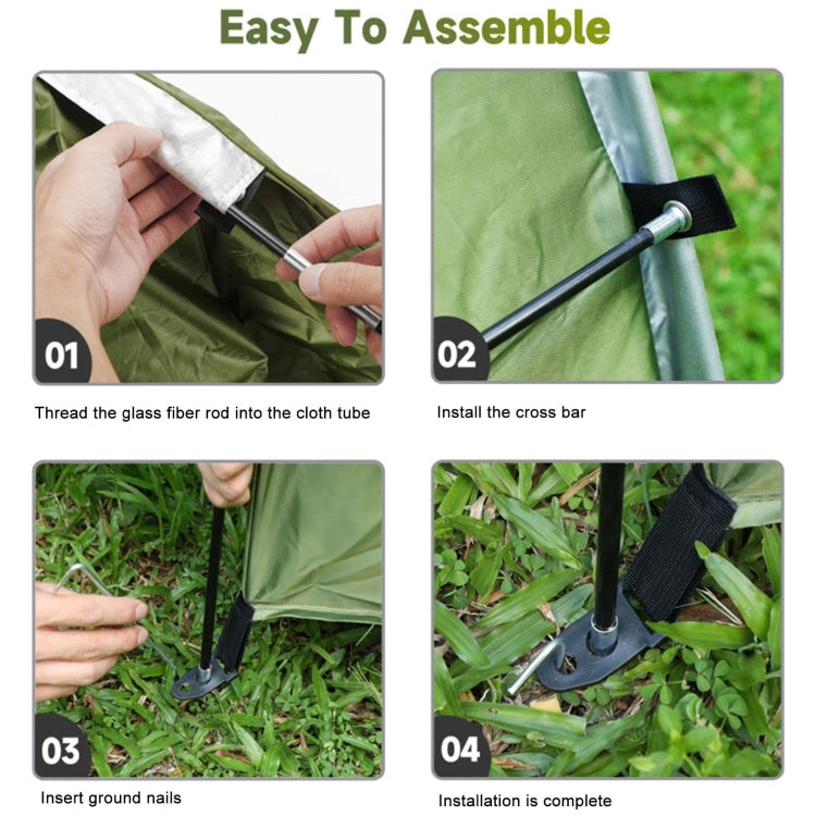 Outdoor Waterproof Bicycle Storage Shed Oxford 210D Heavy Duty Bike Tent, Army Green, Black