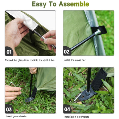 Outdoor Waterproof Bicycle Storage Shed Oxford 210D Heavy Duty Bike Tent, Army Green, Black