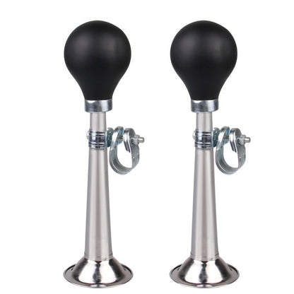 2pcs 7 inch Metal Plating Bicycle Air Horn Bicycle Accessories, Black, Red, Blue, Pink, Green, Silver